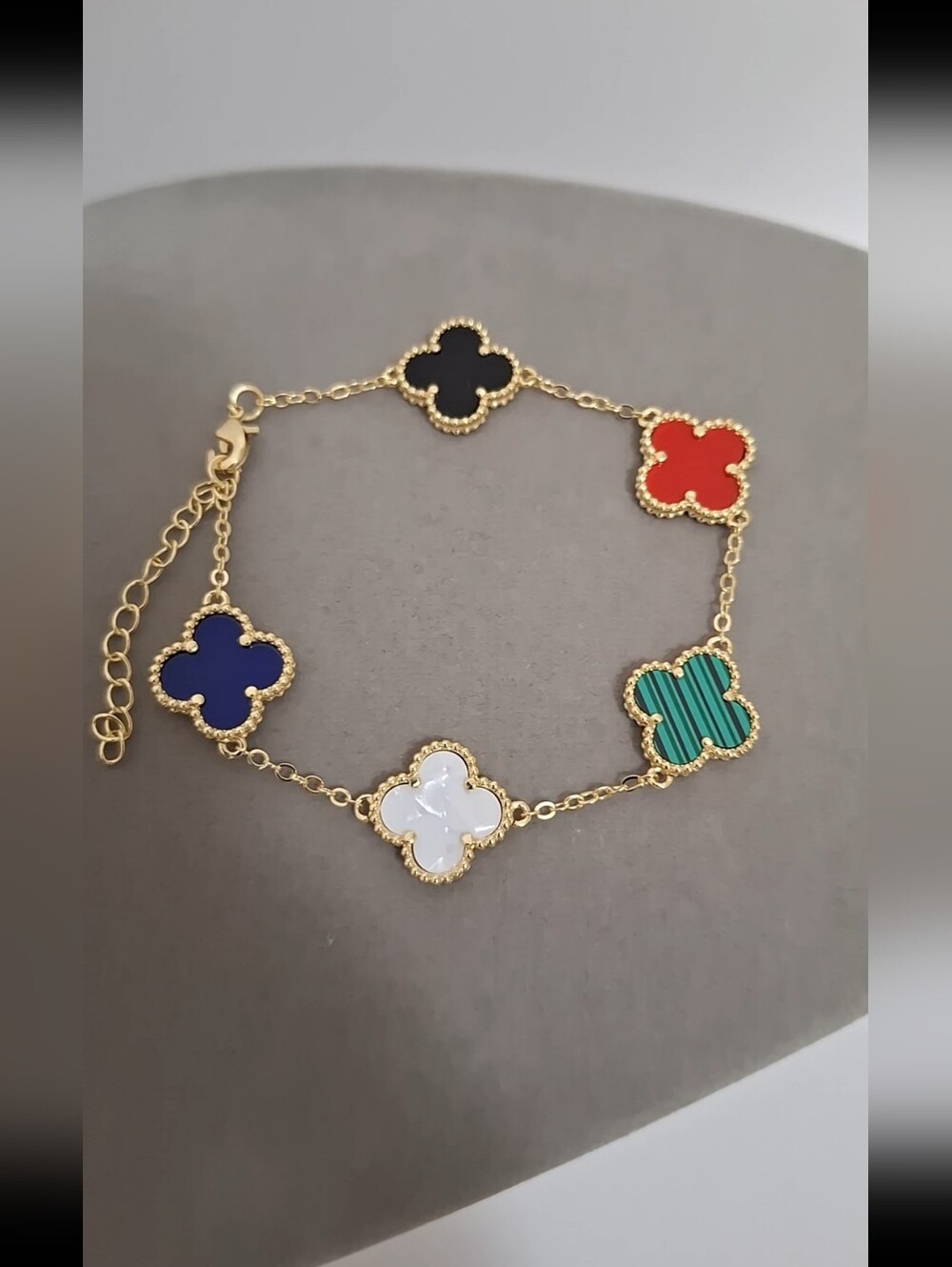 Multicolors clover bracelet